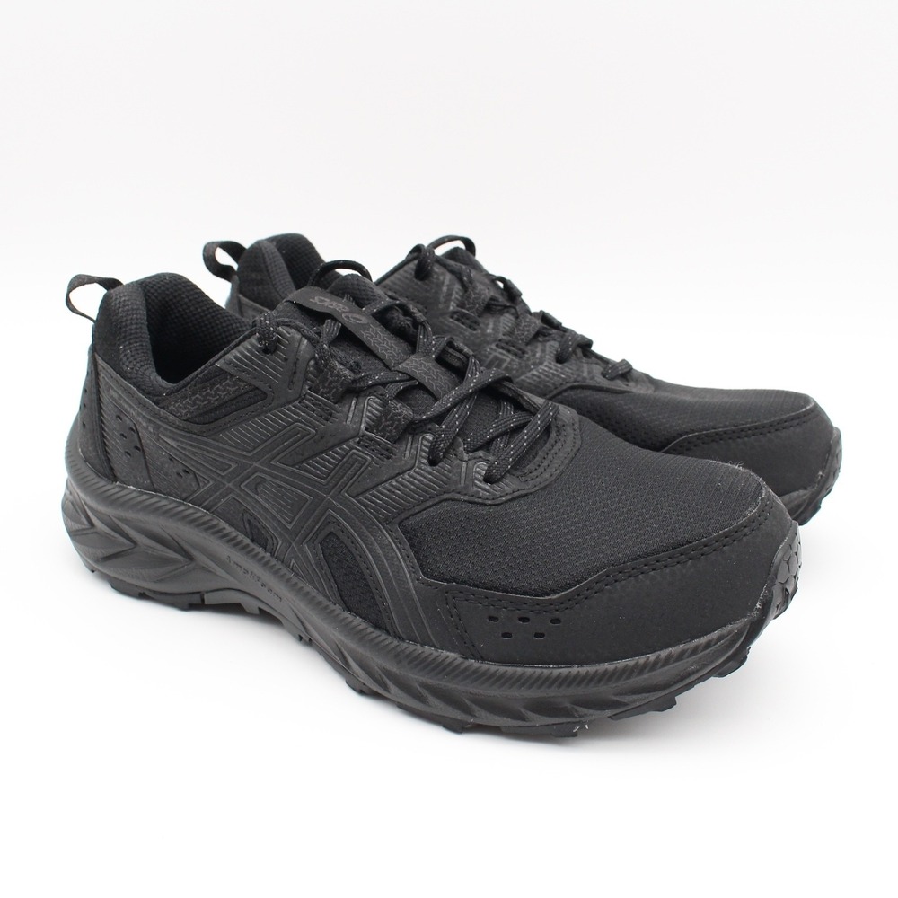 Asics Gel Venture 9 Trail Running Shoes Womens 8W Wide Width Black Lace Up